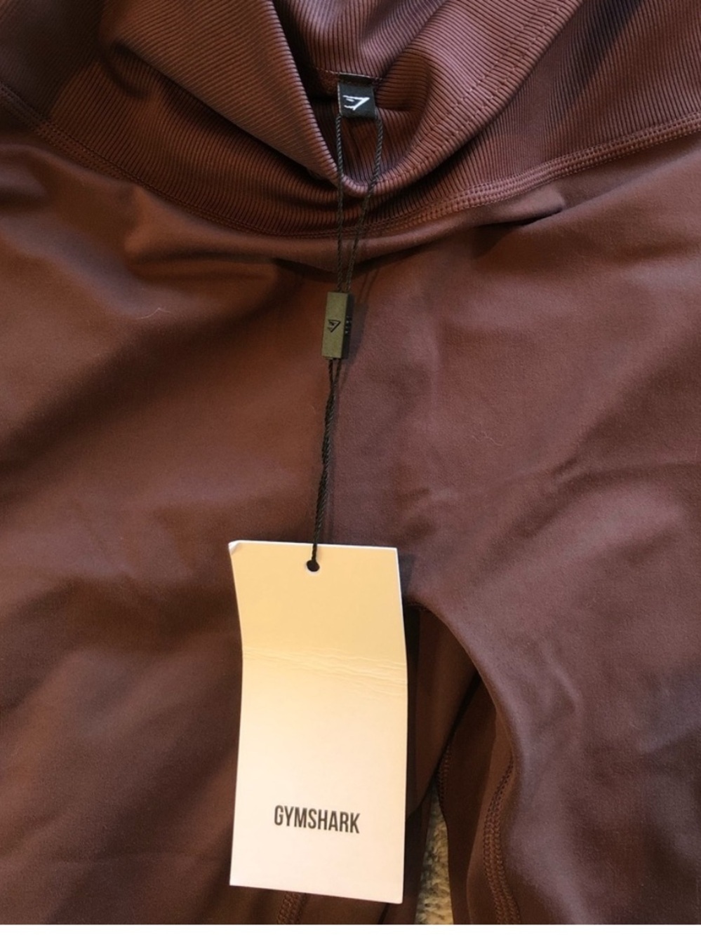 NWT Gymshark x Whitney Simmons Rib Waist Leggings Cherry Chocolate Size XL - Picture 6 of 9